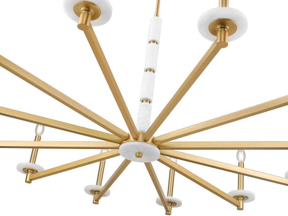 Chandelier Z-Lite 3045-12MGLD Modern Gold Kaden 12 Light Chandelier Z-Lite