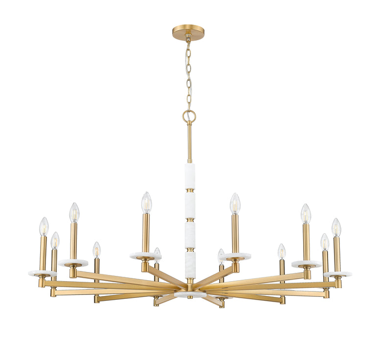 Chandelier Z-Lite 3045-12MGLD Modern Gold Kaden 12 Light Chandelier Z-Lite