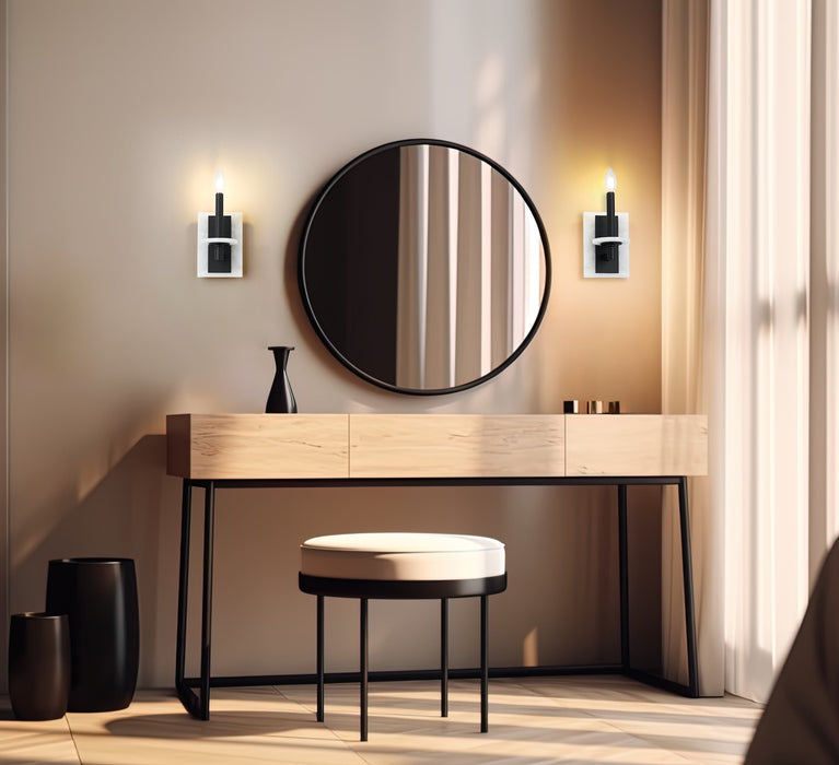 Wall Sconce Z-Lite 3045-1S-MB Matte Black Kaden 1 Light Wall Sconce Z-Lite