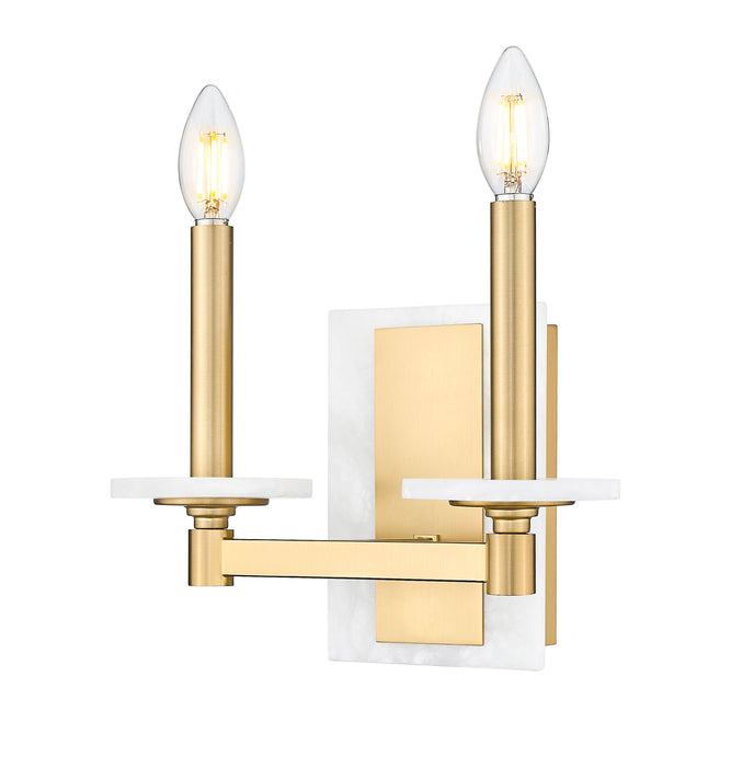 Wall Sconce Z-Lite 3045-2S-MGLD Modern Gold Kaden 2 Light Wall Sconce Z-Lite