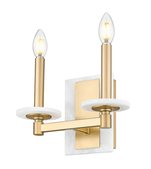 Wall Sconce Z-Lite 3045-2S-MGLD Modern Gold Kaden 2 Light Wall Sconce Z-Lite