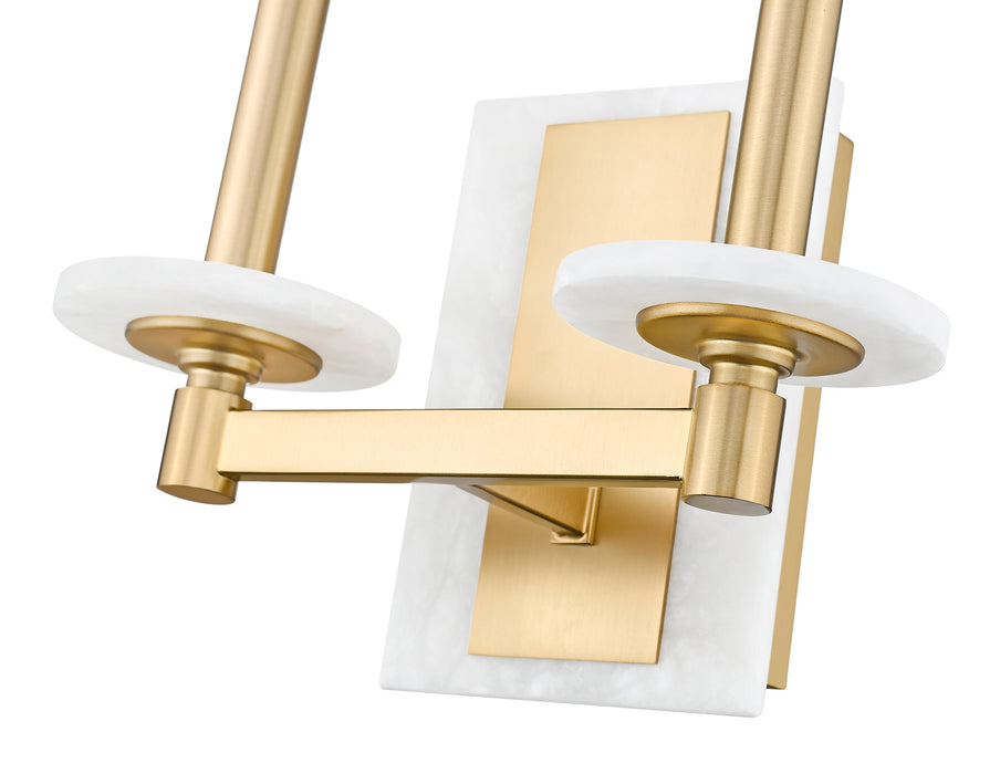 Wall Sconce Z-Lite 3045-2S-MGLD Modern Gold Kaden 2 Light Wall Sconce Z-Lite