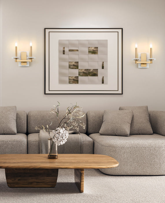 Wall Sconce Z-Lite 3045-2S-MGLD Modern Gold Kaden 2 Light Wall Sconce Z-Lite