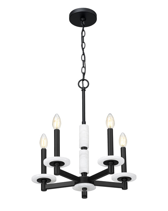 Chandelier Z-Lite 3045-5MB Matte Black Kaden 5 Light Chandelier Z-Lite