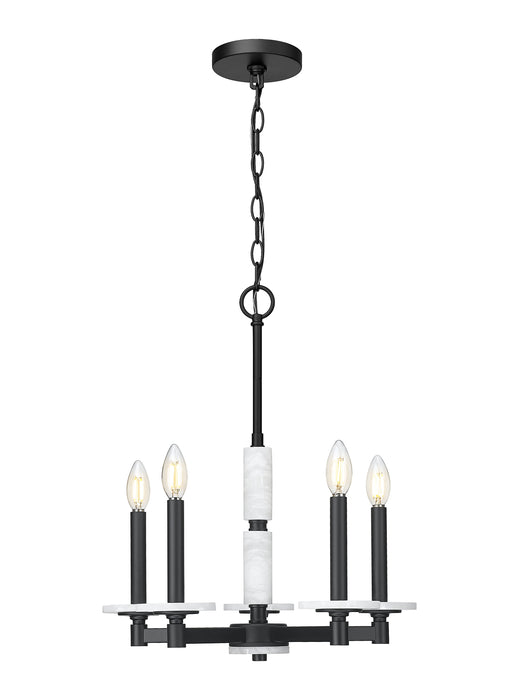 Chandelier Z-Lite 3045-5MB Matte Black Kaden 5 Light Chandelier Z-Lite