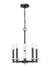 Chandelier Z-Lite 3045-5MB Matte Black Kaden 5 Light Chandelier Z-Lite