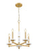 Chandelier Z-Lite 3045-5MGLD Modern Gold Kaden 5 Light Chandelier Z-Lite