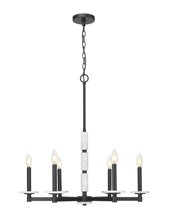 Chandelier Z-Lite 3045-6MB Matte Black Kaden 6 Light Chandelier Z-Lite