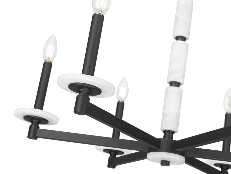 Chandelier Z-Lite 3045-6MB Matte Black Kaden 6 Light Chandelier Z-Lite