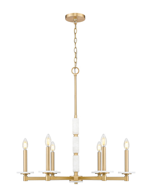 Chandelier Z-Lite 3045-6MGLD Modern Gold Kaden 6 Light Chandelier Z-Lite