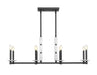 Linear Chandelier Z-Lite 3045-8L-MB Matte Black Kaden 8 Light Linear Chandelier Z-Lite