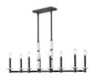 Linear Chandelier Z-Lite 3045-8L-MB Matte Black Kaden 8 Light Linear Chandelier Z-Lite