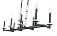 Linear Chandelier Z-Lite 3045-8L-MB Matte Black Kaden 8 Light Linear Chandelier Z-Lite