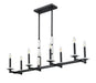 Linear Chandelier Z-Lite 3045-8L-MB Matte Black Kaden 8 Light Linear Chandelier Z-Lite