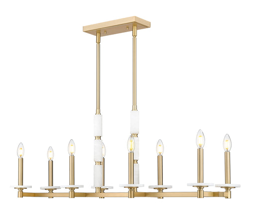 Linear Chandelier Z-Lite 3045-8L-MGLD Modern Gold Kaden 8 Light Linear Chandelier Z-Lite