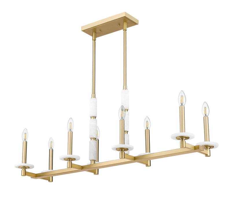 Linear Chandelier Z-Lite 3045-8L-MGLD Modern Gold Kaden 8 Light Linear Chandelier Z-Lite