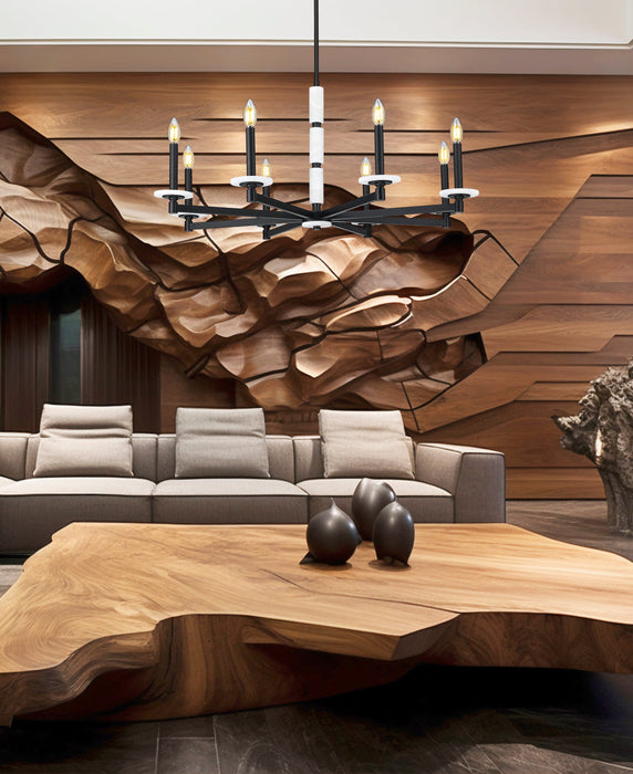 Chandelier Z-Lite 3045-8MB Matte Black Kaden 8 Light Chandelier Z-Lite