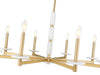 Chandelier Z-Lite 3045-8MGLD Modern Gold Kaden 8 Light Chandelier Z-Lite