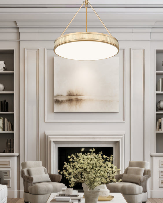 Pendant Z-Lite 3046P32-MGLD-LED Modern Gold Quinn 3 Light Pendant Z-Lite