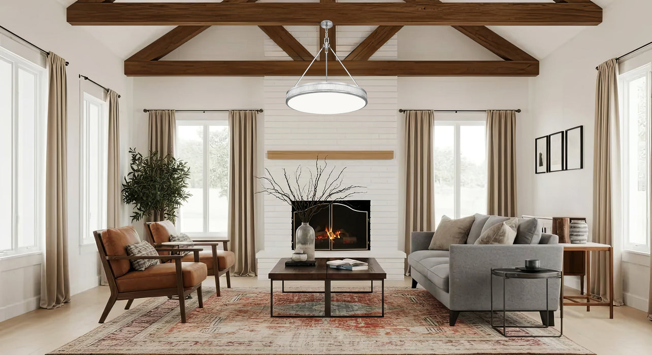 Pendant Z-Lite 3046P32-SN-LED Satin Nickel Quinn 3 Light Pendant Z-Lite