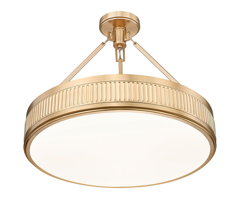 Semi Flush Mount Z-Lite 3046SF22-MGLD-LED Modern Gold Quinn 3 Light Semi Flush Mount Z-Lite