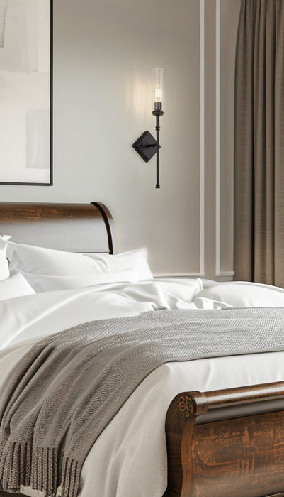 Wall Sconce Z-Lite 3047-1S-MB Matte Black Esme 1 Light Wall Sconce Z-Lite