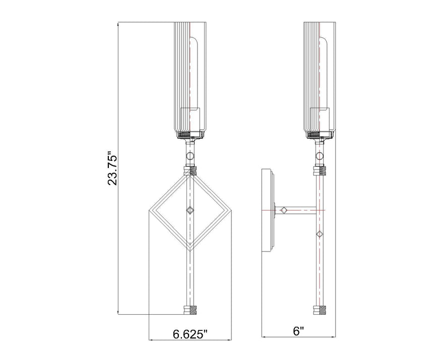 Wall Sconce Z-Lite 3047-1S-MGLD Modern Gold Esme 1 Light Wall Sconce Z-Lite