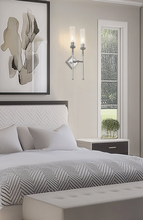 Wall Sconce Z-Lite 3047-2S-BN Brushed Nickel Esme 2 Light Wall Sconce Z-Lite