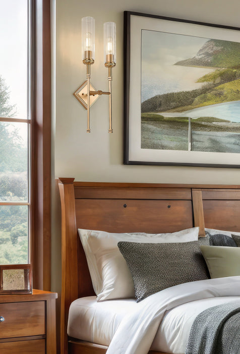 Wall Sconce Z-Lite 3047-2S-MGLD Modern Gold Esme 2 Light Wall Sconce Z-Lite