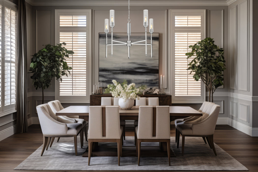 Chandelier Z-Lite 3047-5BN Brushed Nickel Esme 5 Light Chandelier Z-Lite