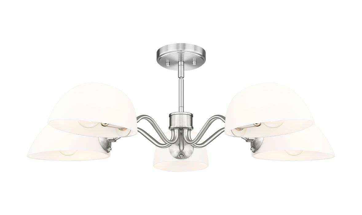 Chandelier Z-Lite 3048-5BN Brushed Nickel Breton 5 Light Chandelier Z-Lite