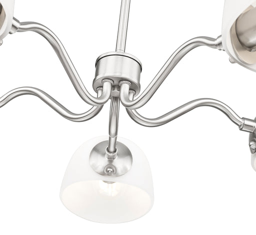 Chandelier Z-Lite 3048-5BN Brushed Nickel Breton 5 Light Chandelier Z-Lite