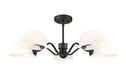 Chandelier Z-Lite 3048-5MB Matte Black Breton 5 Light Chandelier Z-Lite