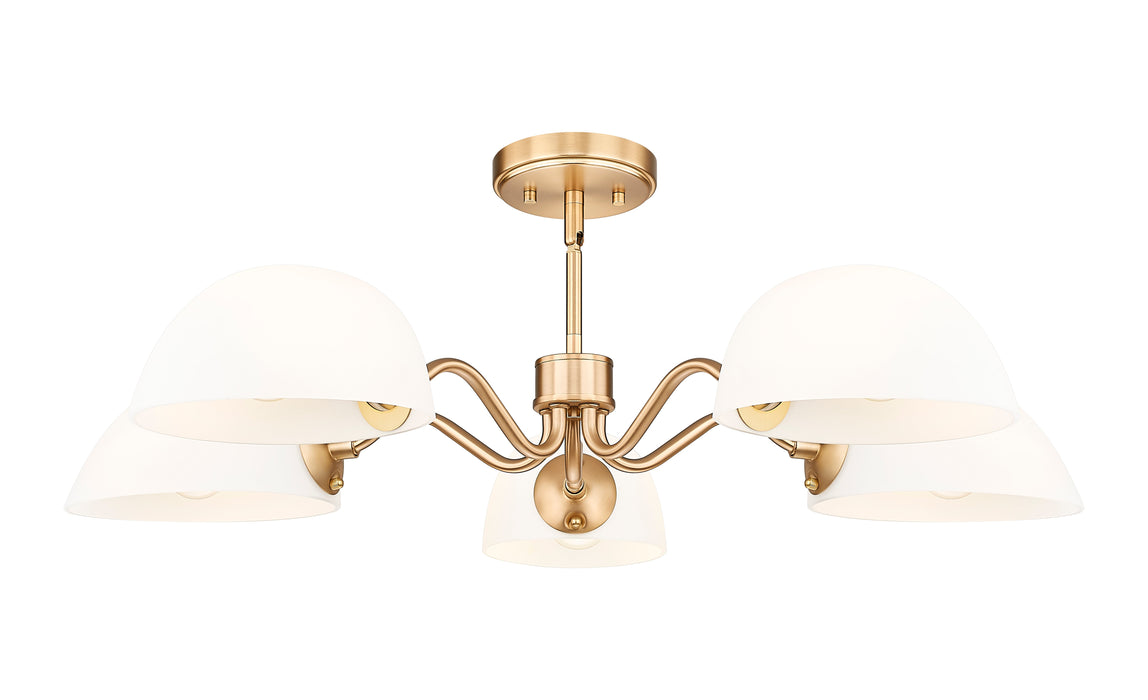 Chandelier Z-Lite 3048-5MGLD Modern Gold Breton 5 Light Chandelier Z-Lite