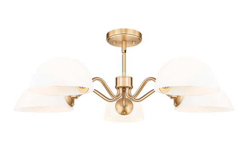 Chandelier Z-Lite 3048-5MGLD Modern Gold Breton 5 Light Chandelier Z-Lite