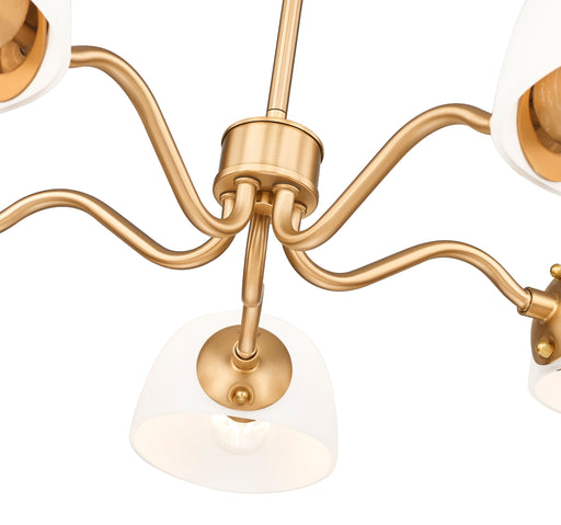 Chandelier Z-Lite 3048-5MGLD Modern Gold Breton 5 Light Chandelier Z-Lite