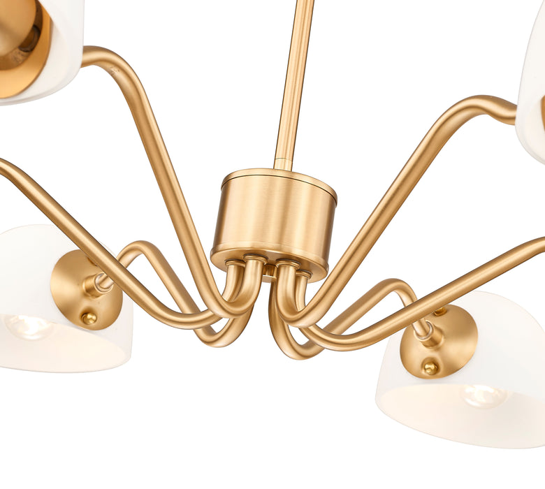 Chandelier Z-Lite 3048-6MGLD Modern Gold Breton 6 Light Chandelier Z-Lite
