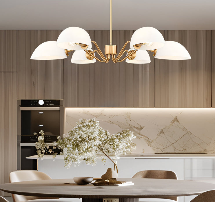 Chandelier Z-Lite 3048-6MGLD Modern Gold Breton 6 Light Chandelier Z-Lite