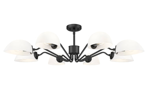 Chandelier Z-Lite 3048-8MB Matte Black Breton 8 Light Chandelier Z-Lite