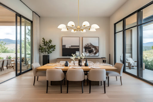 Chandelier Z-Lite 3048-8MGLD Modern Gold Breton 8 Light Chandelier Z-Lite