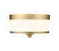 Flush Mount Z-Lite 307F-HBR Heritage Brass Cosmopolitan 3 Light Flush Mount Z-Lite