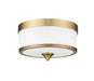 Flush Mount Z-Lite 307F-HBR Heritage Brass Cosmopolitan 3 Light Flush Mount Z-Lite