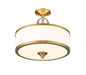 Semi Flush Mount Z-Lite 307SF-HBR Heritage Brass Cosmopolitan 3 Light Semi Flush Mount Z-Lite