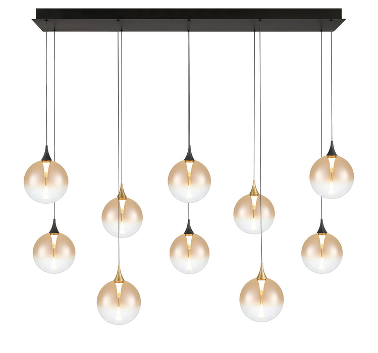 Eurofase 48934-039 Iissa 47" Gold-Black Mix LED Chandelier