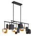 Eurofase 49037-012 Cornice 45" Gold-Black Mix LED Chandelier