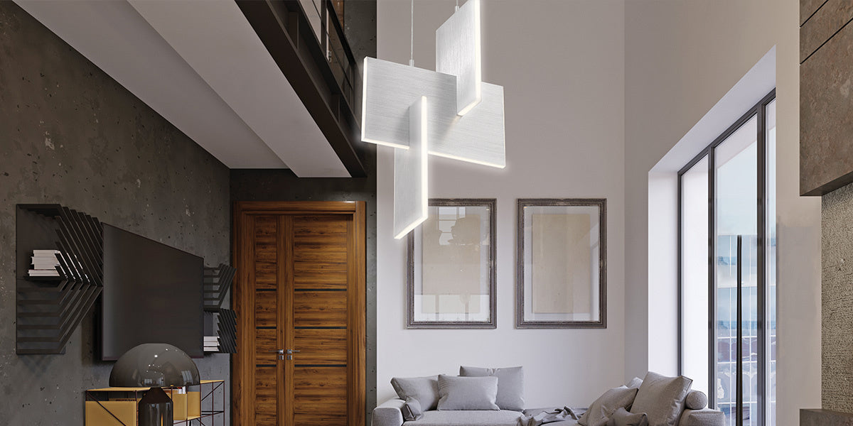 Eurofase 37347-035 Coburg 23" Anodized Silver LED Pendant Light