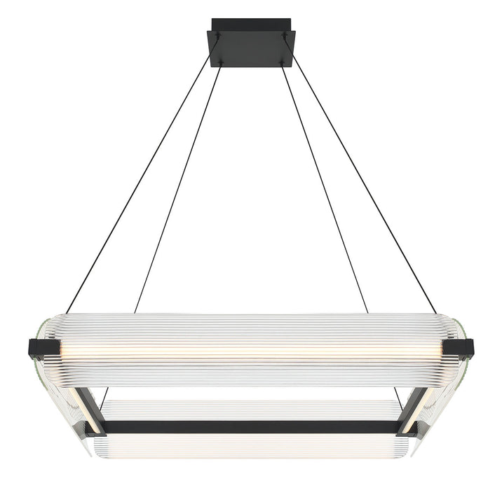 Eurofase 50052-028 Neoness 34" Matte Black LED Chandelier