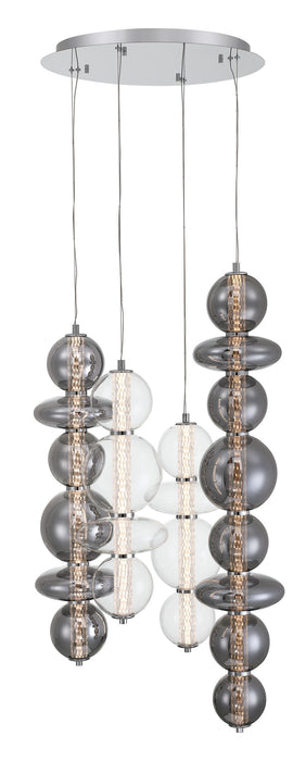 Eurofase 48960-021 Atomo 50" Chrome LED Chandelier