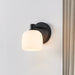 Vanity Light Thesis 206997A Valentina 5 inch 1 light Matte Black Vanity Light with Etched Opal Glass Shade THESIS