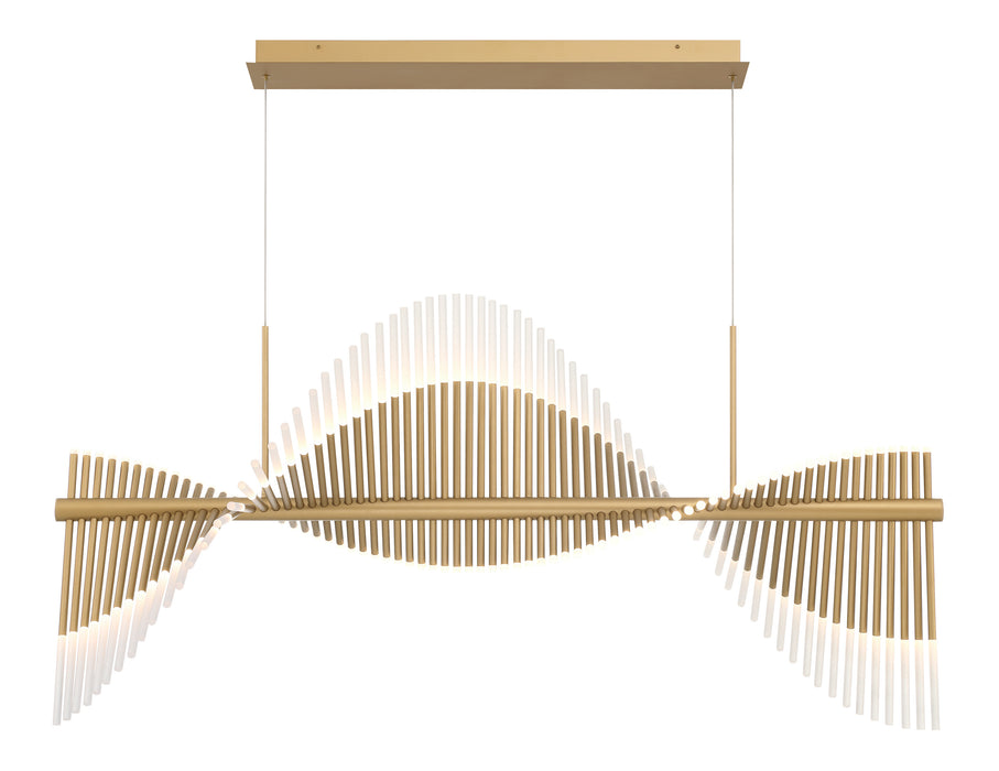 Eurofase 47126-015 Voltik 59" Matte Gold LED Chandelier